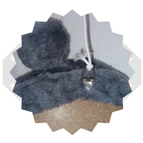 NWOT ~ Pet Cat Ear Gray Kitty Shelf Perch w/ Hanging Plush Bell Kitten Toy - Picture 5 of 12